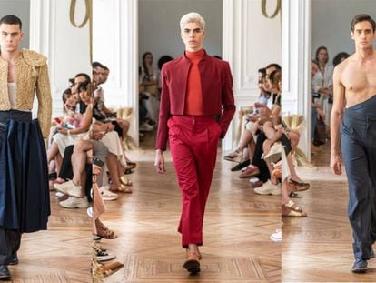 riega la flor molestarse Voluntario De la capa al chándal: así han sido las colecciones masculinas de la Semana  de la Moda de Madrid | ICON | EL PAÍS