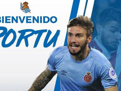 Portu, nuevo jugador de la Real.