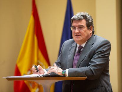 El ministro de Inclusión, Seguridad Social y Migraciones, José Luis Escrivá, presentaba el lunes los datos del avance quincenal de afiliación a la Seguridad Social de 2022, en la sede del ministerio.