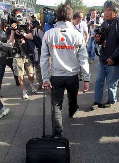 Fernando Alonso, ayer en el circuito de Bélgica.