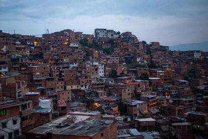 Barrio en los suburbios de Medellín, en Colombia.
