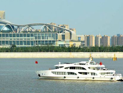 Vista del centro de convenciones en el que se celebrará la cumbre del G20, en la ciudad china de Hangzhou.