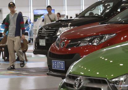 Un concesionario de Yoyota, en Tokio.