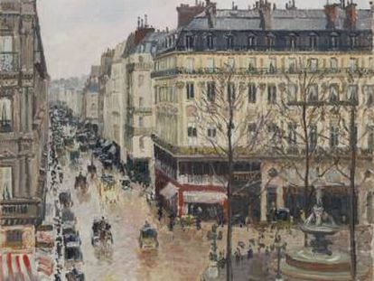 El óleo 'Rue Saint-Honoré por la tarde. Efecto de lluvia'.