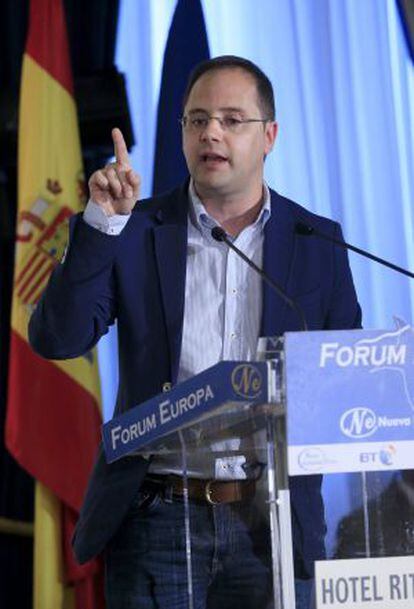 César Luena, este jueves.