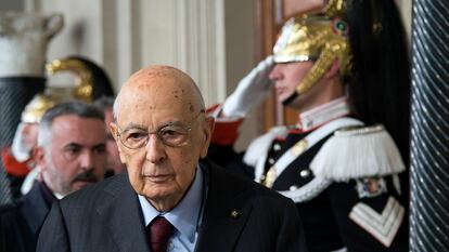 Giorgio Napolitano, en una imagen tomada en 2018 en el Palacio del Quirinale de Roma.