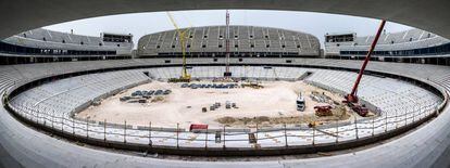 Interior del estadio de la Peineta.