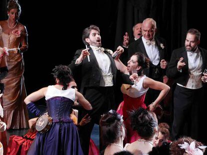 Un momento de La Traviata en el Gran Teatre del Liceu. 