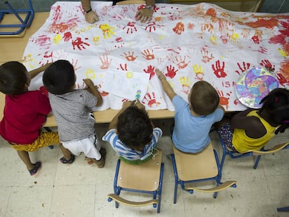 Aula para los m&aacute;s peque&ntilde;os (a partir de 3 a&ntilde;os) de la escuela en M&aacute;laga.