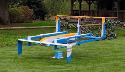Prototipo de dron de envío del proyecto Prime Air.