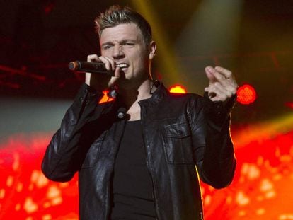 Nick Carter junto a los Backstreet Boys en Madrid en 2014. 