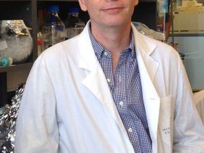 El profesor Rubén Agrelo, en su laboratorio del Instituto Pasteur de Montevideo.