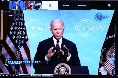 Joe Biden interviene este jueves por videoconferencia en la cumbre global del clima.