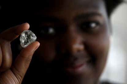 Mina de diamantes em botswana