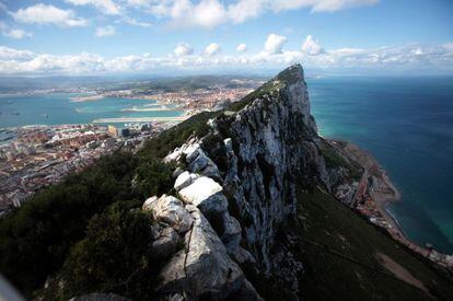 Vista del peñón de Gibraltar.
