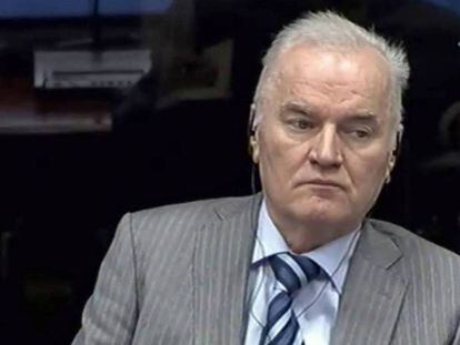 Ratko Mladic durante un juicio el 28 de enero de 2014.