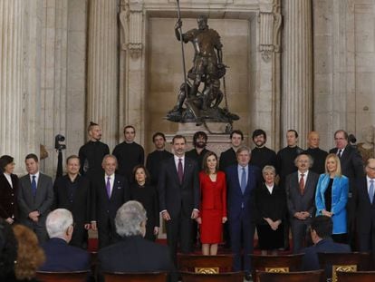 Los reyes Felipe y Letizia, durante la clausura oficial de la conmemoraci&oacute;n del cuarto centenario de la muerte de Miguel de Cervantes.