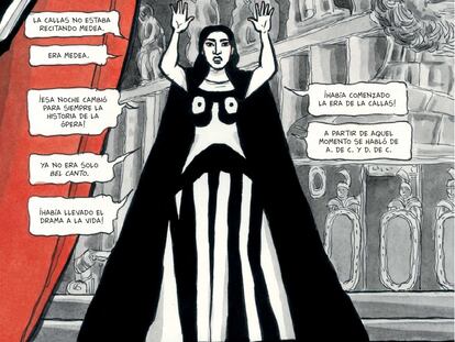 Detalle de una viñeta de 'Yo soy Maria Callas', de Vanna Vinci, editado por Planeta Cómic.