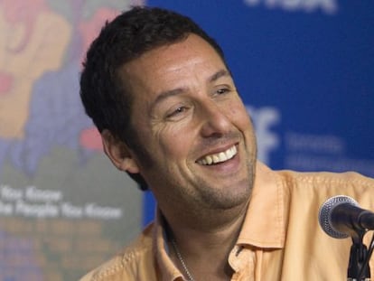 Adam Sandler, en una rueda de prensa durante la promoci&oacute;n de su &uacute;ltima pel&iacute;cula.