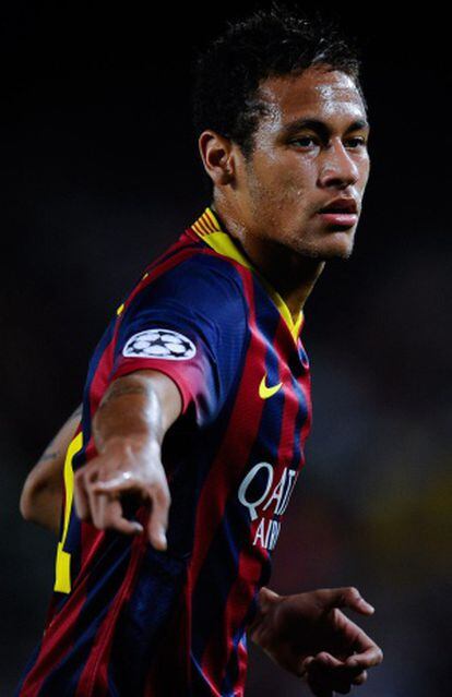 Neymar, durante el partido contra el Ajax.