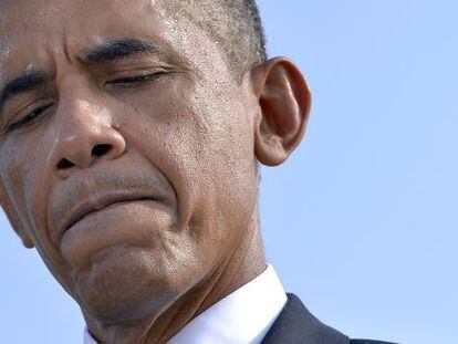 El presidente Obama, durante los actos de conmemoraci&oacute;n del aniversario del 11-S.