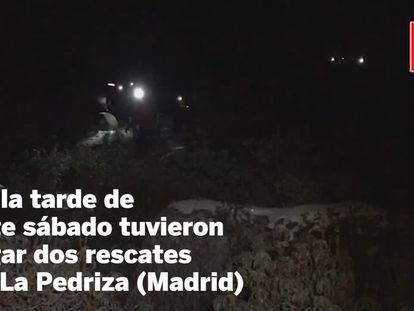 Los Bomberos rescatan a un niño y a un grupo de scouts en La Pedriza