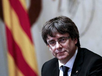 Carles Puigdemont, el passat 10 d'octubre en el palau de la Generalitat.