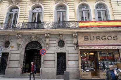 Exterior de la camisería Burgos, en el centro de Madrid