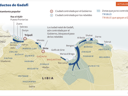 Avance del levantamiento popular en Libia.