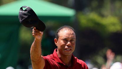 Tiger Woods, al final de la jornada de este domingo.