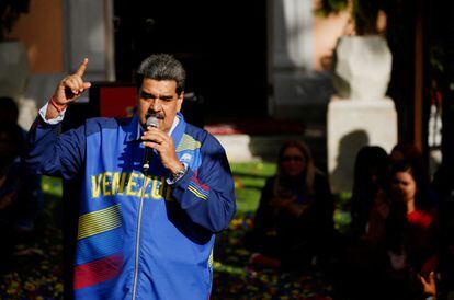 Nicolás Maduro, presidente de Venezuela, durante un mítin el 12 de febrero de 2023 en Caracas.