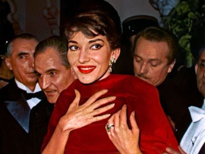 Maria Callas, antes de su debut en París en 1958.