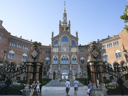 Fachada del hospital de Sant Pau de Barcelona, en cuyo recinto est&aacute; la Casa Asia. 