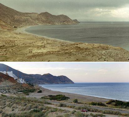 En 1987 se declaró el primer parque marítimo-terrestre de España en Cabo de Gata-Níjar. En 2003, explica Greenpeace, "se puso el primer ladrillo del hotel El Algarrobico en Carboneras, con más de 20 plantas. Una orden judicial lo paralizó en 2006. Según la ONG, es "referente del acoso a los espacios protegidos": fue avalado por el Ayuntamiento, que le dio licencia, y por la Junta, que modificó el Plan de Ordenación de los Recursos Naturales para hacer la zona urbanizable. En 2009, Medio Ambiente paralizó la expropiación de los terrenos. "A pesar de los 16 pronunciamientos judiciales sobre su ilegalidad, sigue en pie".