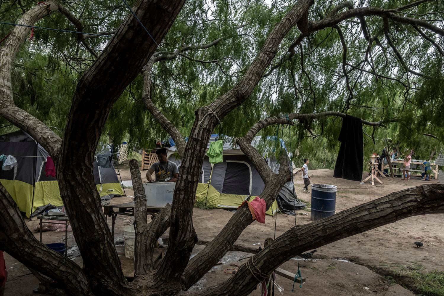 Campamento de refugiados de Matamoros en el Estado mexicano de Tamaulipas, en el norte de Mexico. 