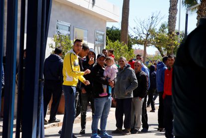 Entrada del Centro de Estancia Temporal de Inmigrantes (CETI) de Melilla, en una imagen de este miércoles.