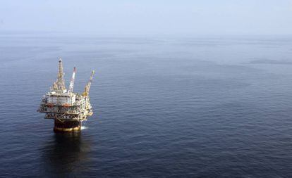 Plataforma petrolífera de Chevron, en el Golfo de México.