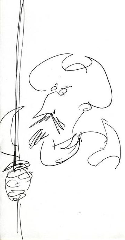 Dibujo para EL PAÍS de Terry Gilliam con su Quijote ideal.