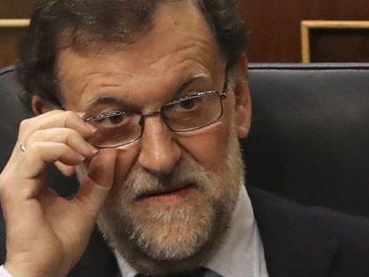 El presidente del Gobierno, Mariano Rajoy, en el congrso de los Diputados.