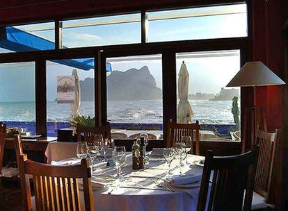 Comedor con vistas en un restaurante entre Calpe y Moraira, Alicante