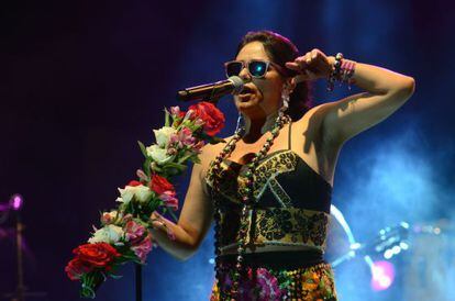 Lila Downs, anoche en La Mar de Músicas.