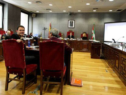 Hasier Arraiz declara ante el Tribunal Superior del País Vasco por otra causa abierta contra él.