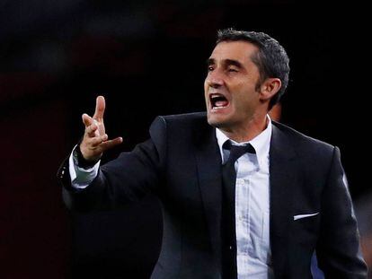 Valverde, durante el partido ante el Inter en el Camp Nou. 