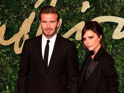 David Beckham y Victoria Beckham en noviembre de 2015.