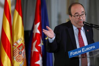 Miquel Iceta en un acte a Madrid.