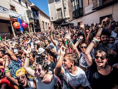 La Plaza del Trigo durante el jueves del Sonorama 2018.