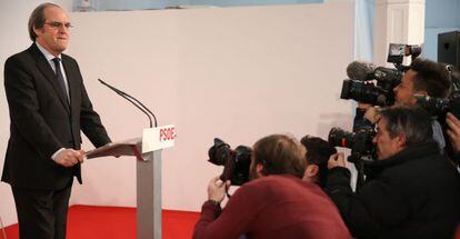 Ángel Gabilondo, en la presentació com a candidat dels socialistes a la Comunitat de Madrid.