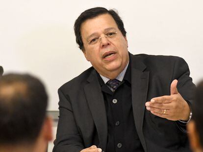 Francisco Galindo Vélez, ex embajador del El Salvador en Colombia, en un acto en 2019.