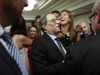 El 'president' de la Generalitat, Quim Torra, este jueves en Madrid.