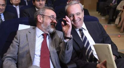Los presidentes de Cierval y Coepa, José Vicente González y Moisés Jiménez.